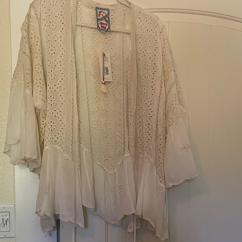 Johnny Was Ira Ruffle Kimono NWT